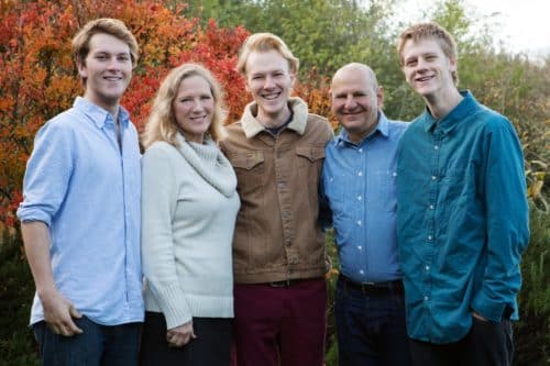 Jennifer and Ross Halleck with their three sons.