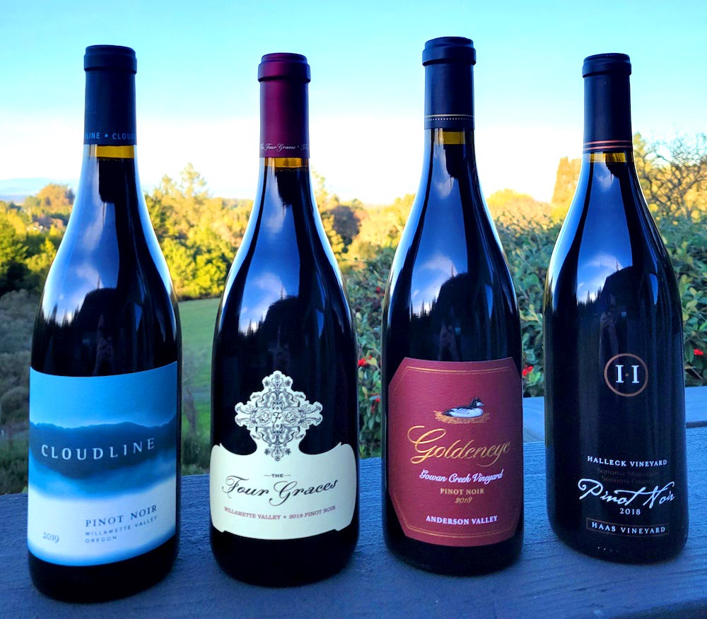 Four Graces, Goldeneye, Halleck and Cloudline Pinot Noir Reviews