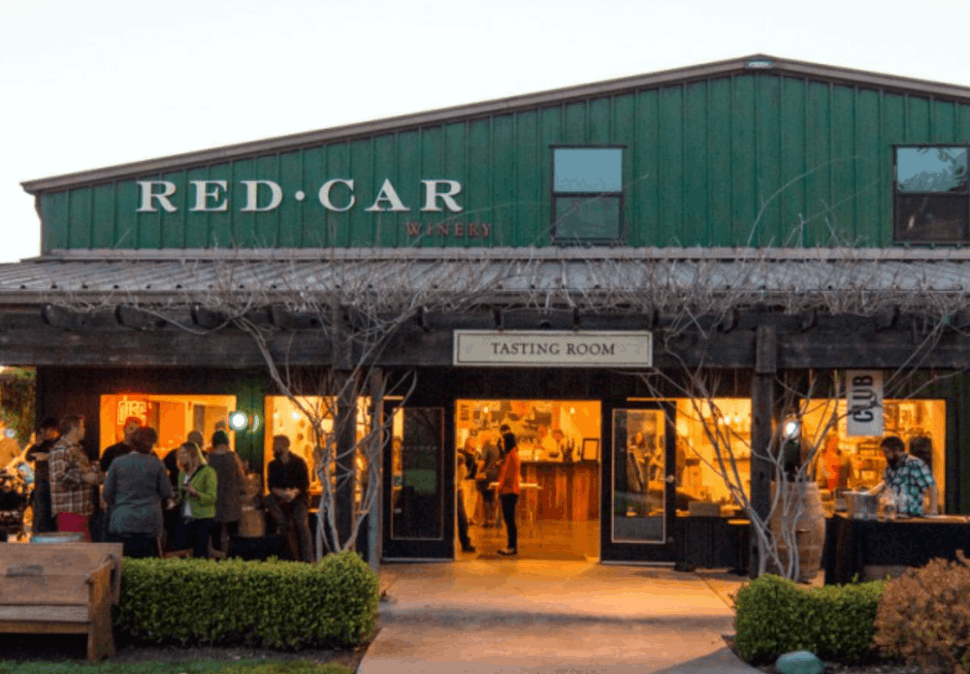 The Red Car wine tasting room in Sebastopol, California