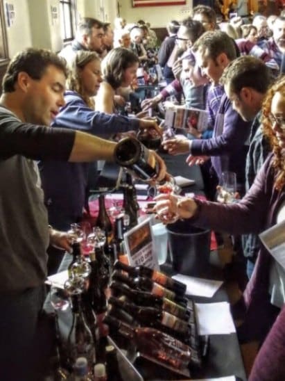 People sample wine from Starburn Winery at the United Bank Bloomin' Wine  Festival on Friday April 28, 2017 in Winchester, Va.. The wine festival,  which continues on Saturday, officially kicked-off the start