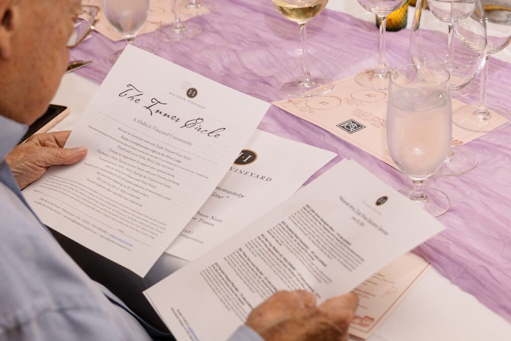 Halleck Vineyard Inner Circle Wine Club