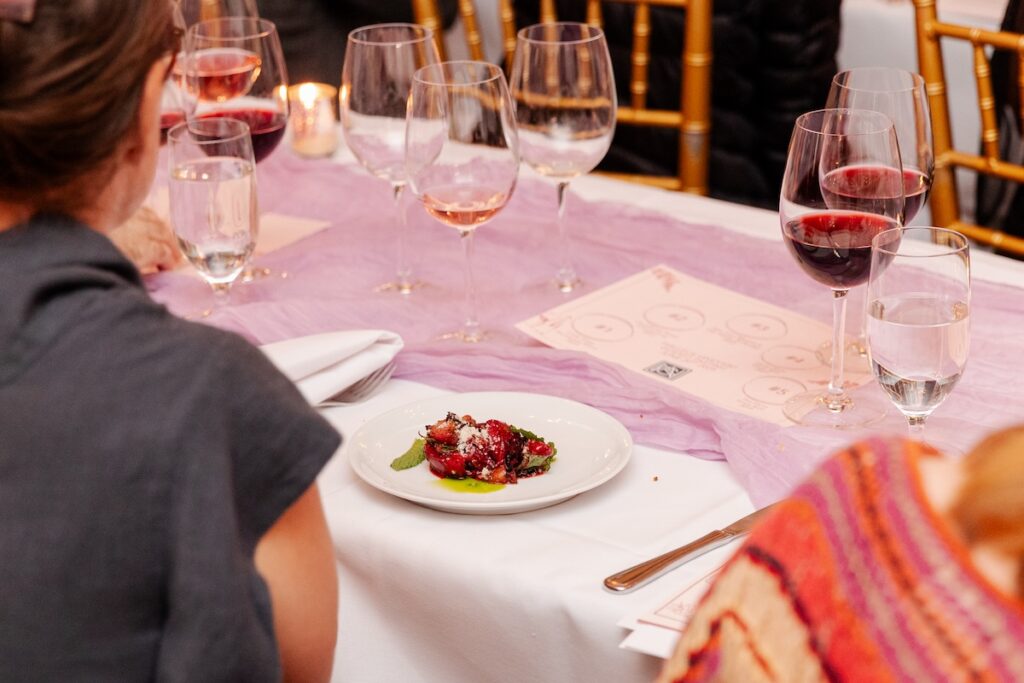 Russian River Valley Dry White Zinfandel with Grilled Stone Fruit, Pecorino Romano, and Mint