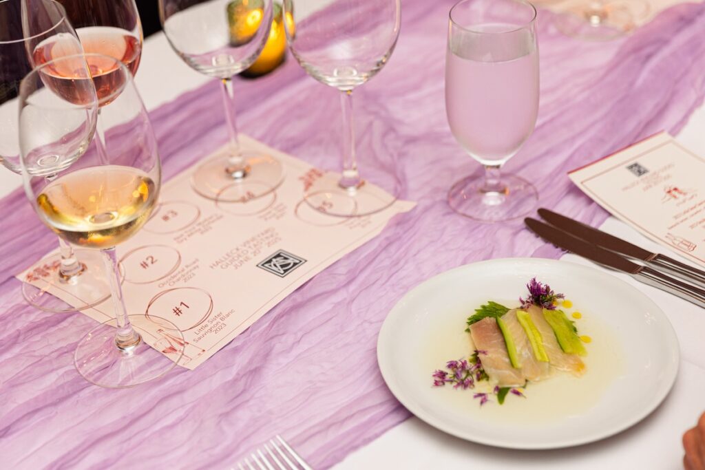Russian River Valley Sauvignon Blanc paired with Hamachi Tartare